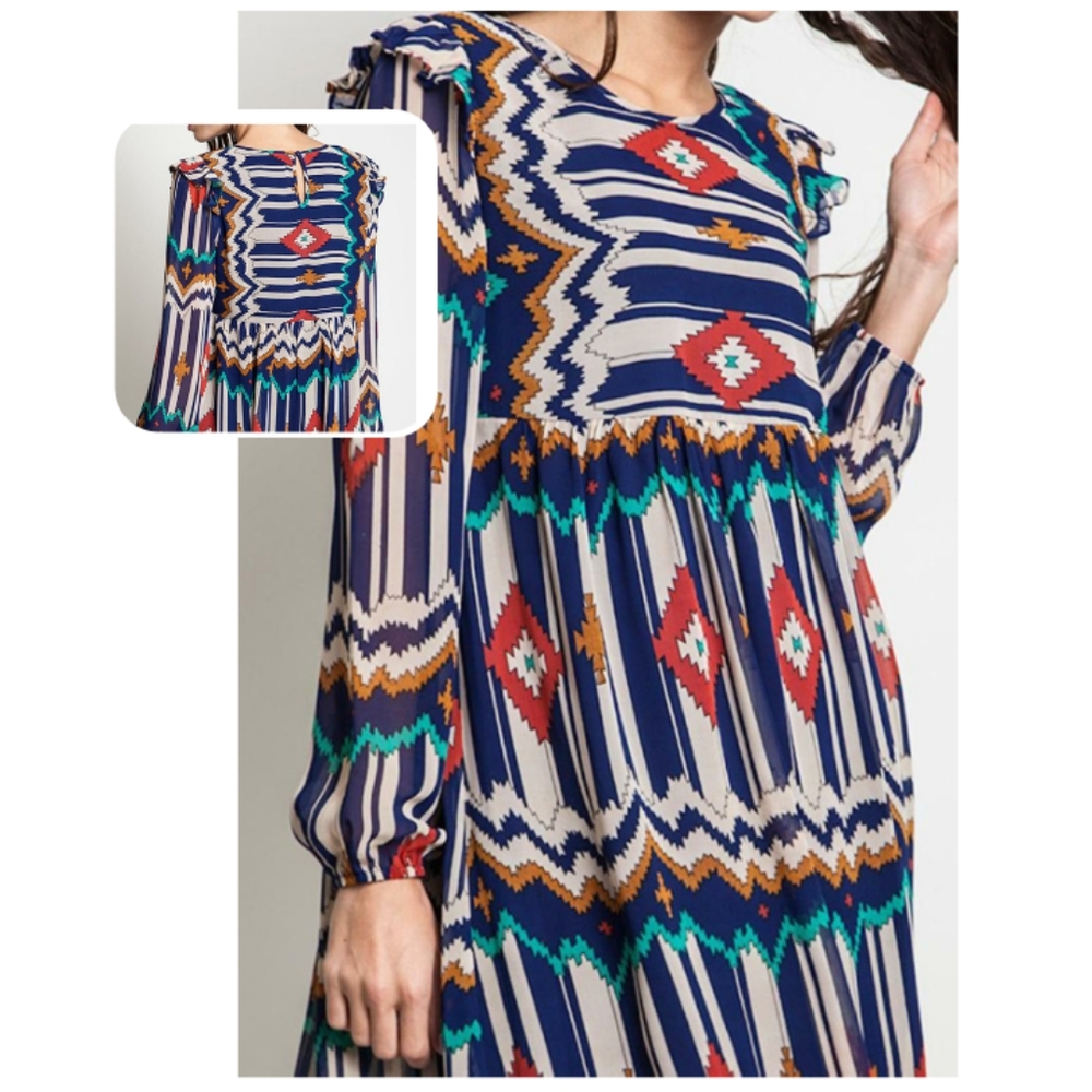 UMGEE Tribal Babydoll Dress